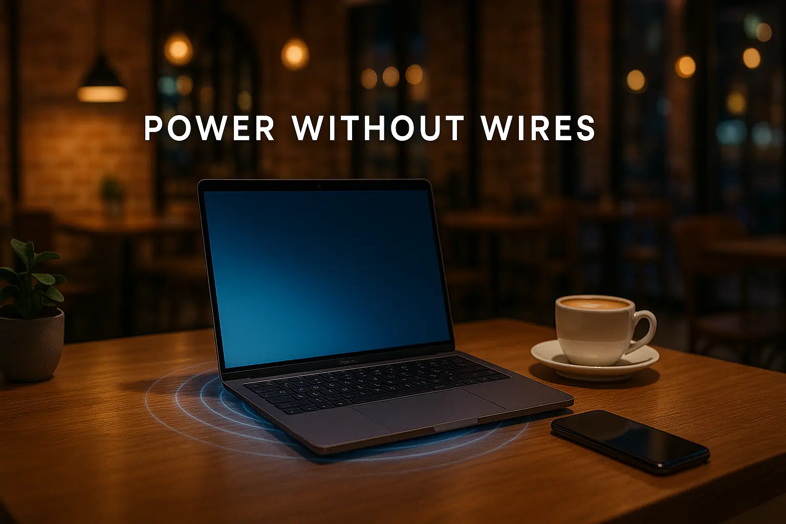 Café environment with padless charging
