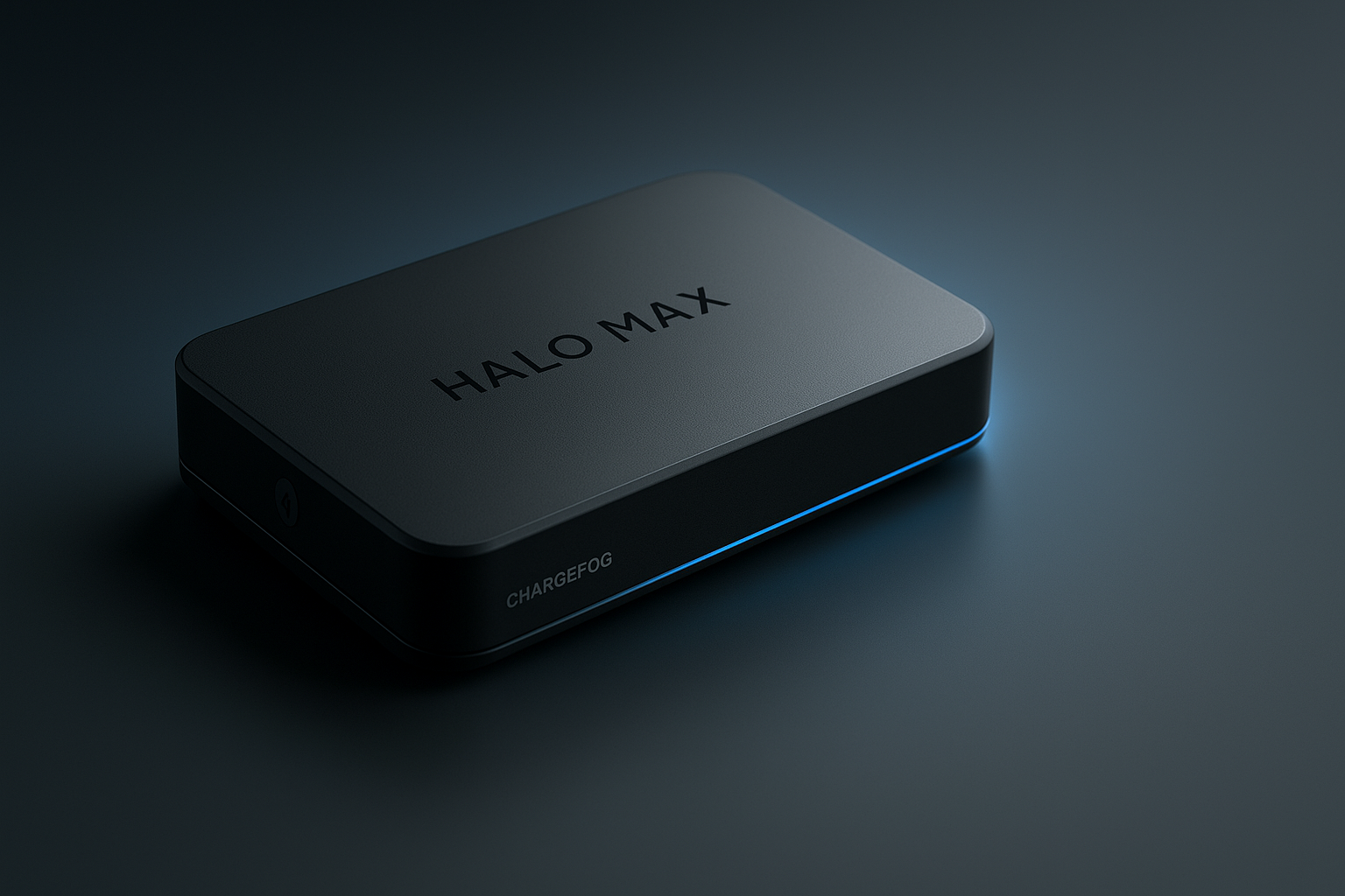 Halo Max unit close-up with blue edge light