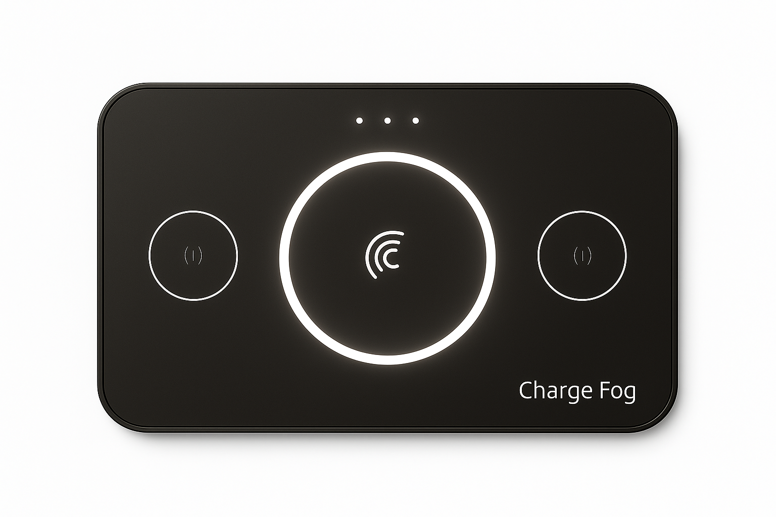 Charge Fog Halo Pad used as a wireless laptop charging surface on a modern desk