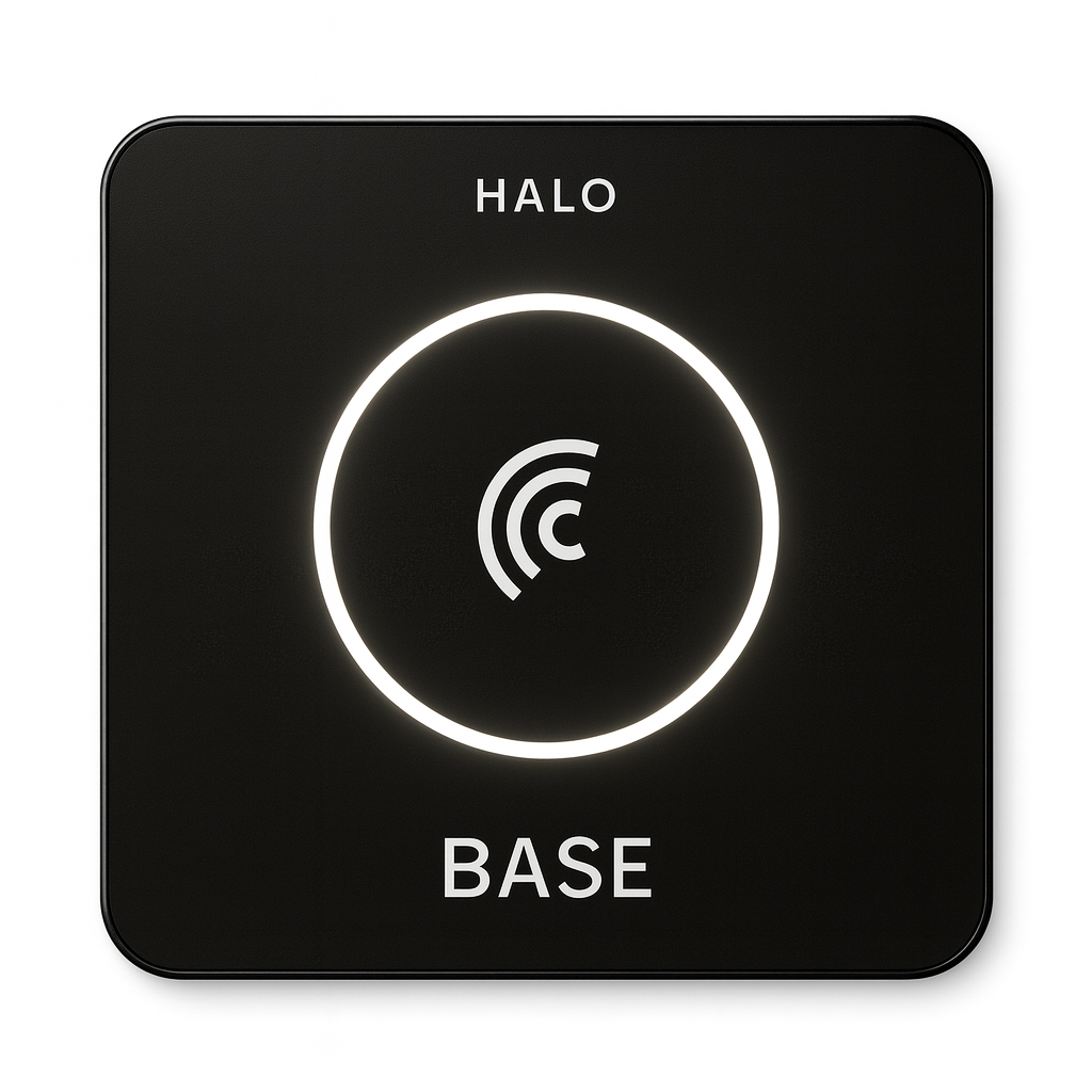 Halo Base mounted under a desk